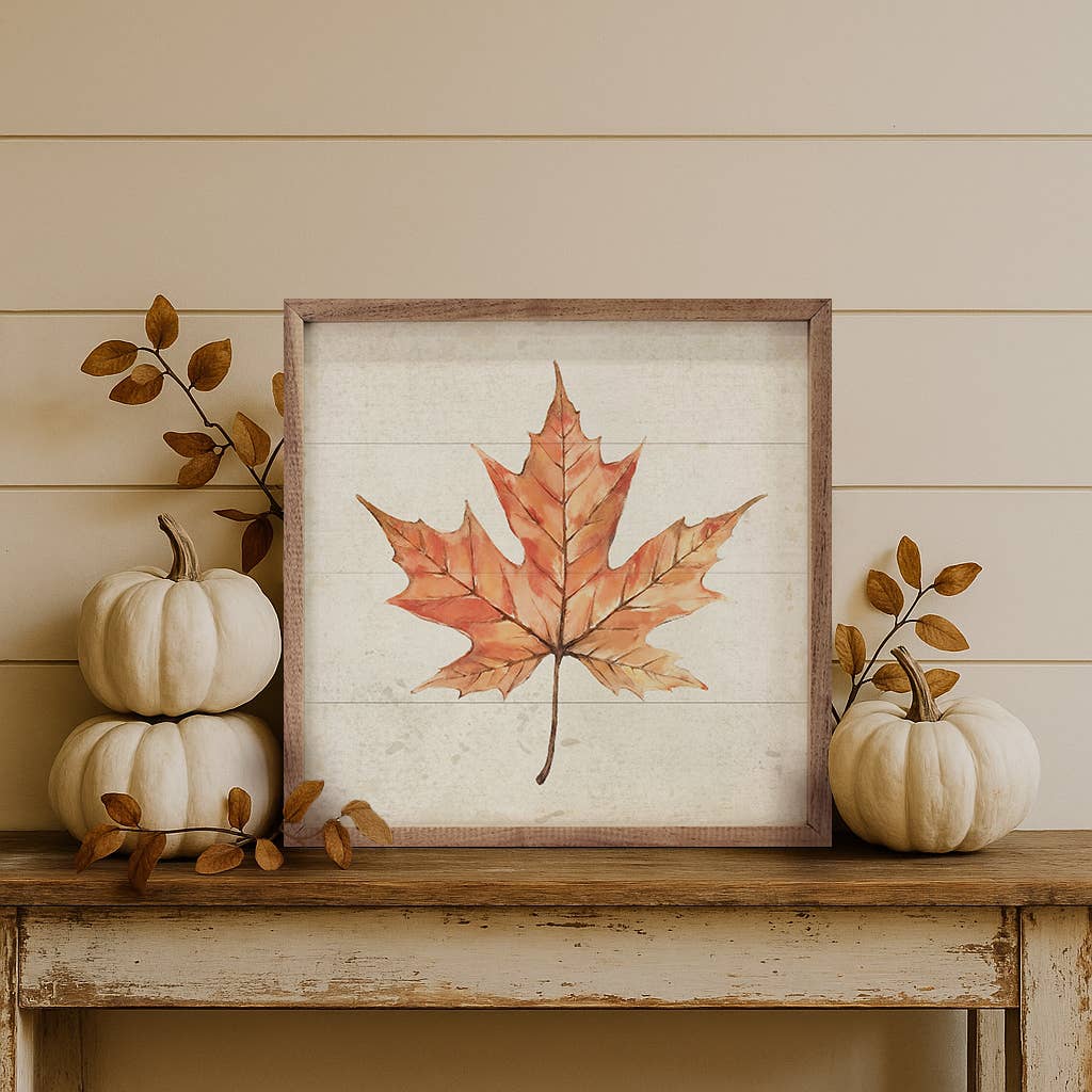 Maple Leaf Sign - 8"x8"
