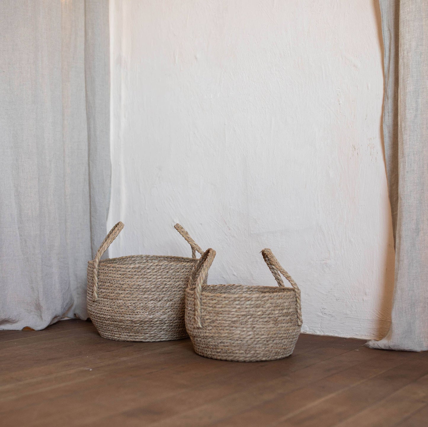 Lina Natural Woven Basket (Large)