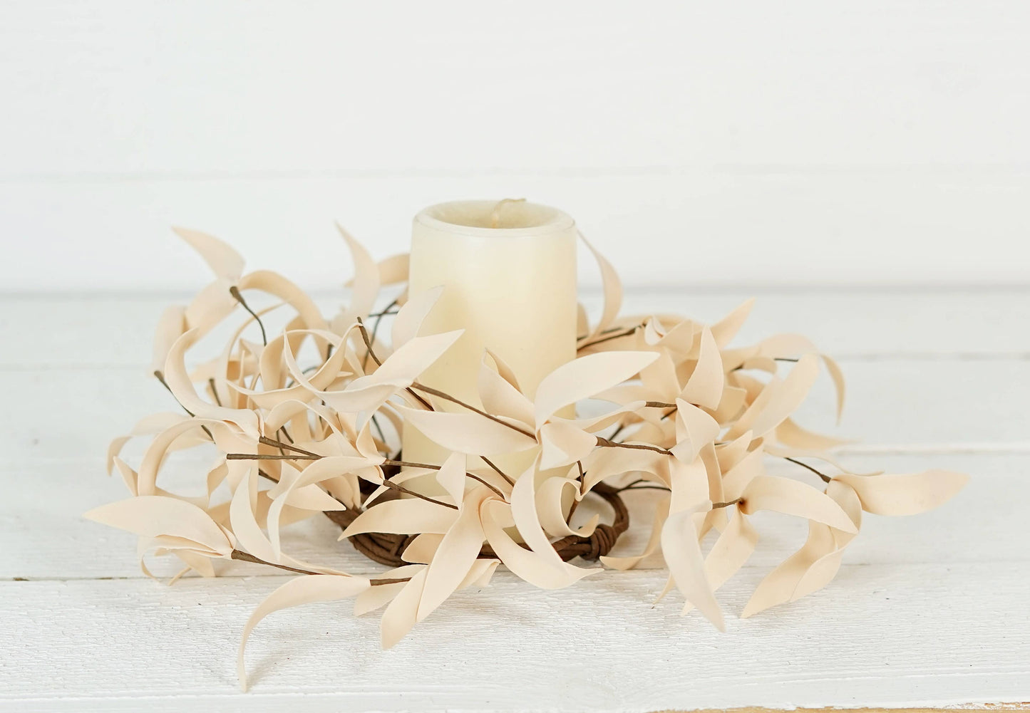 Buttercup Herb Leaves Candle Ring - 3.5"