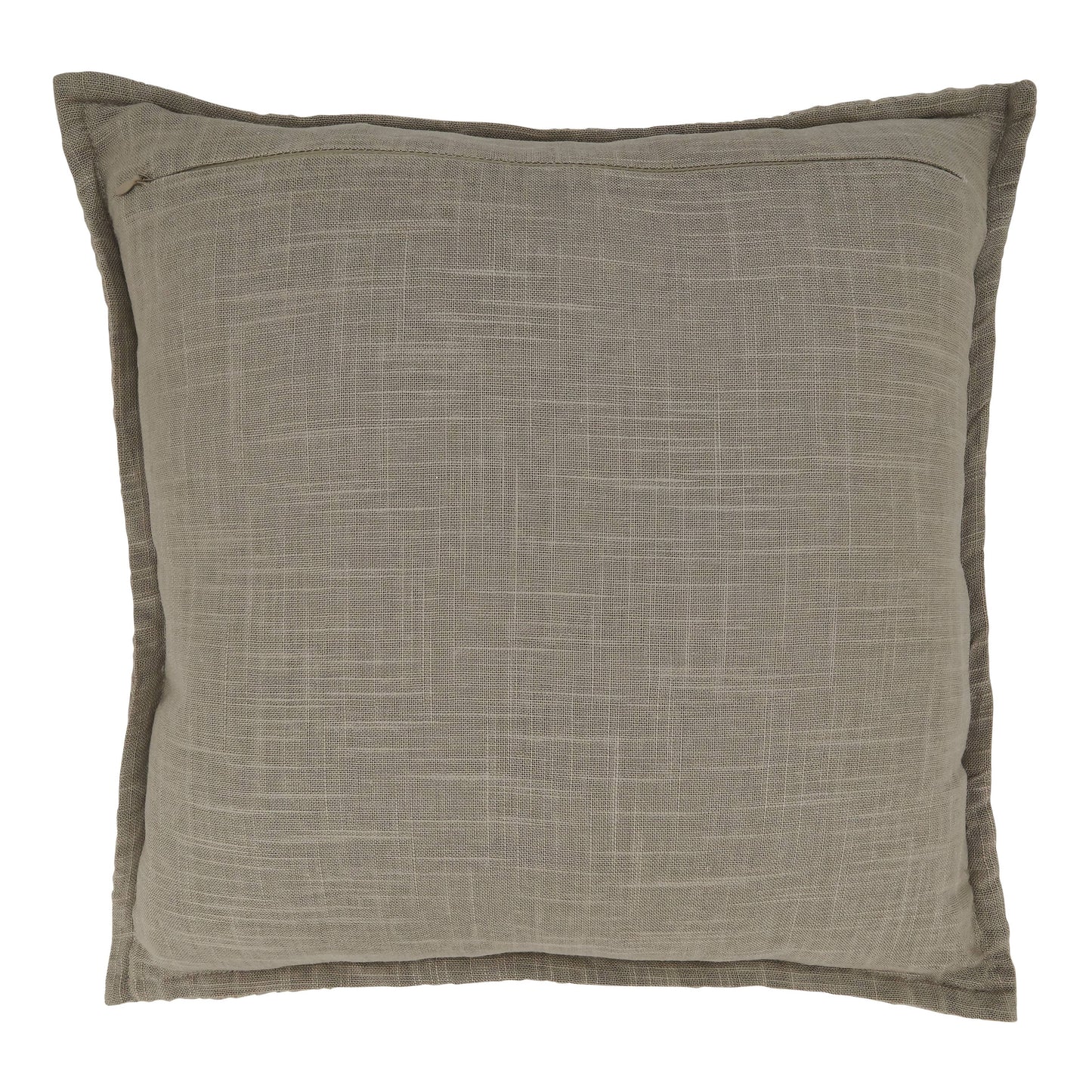 Taupe Textured Throw Pillow - 17"