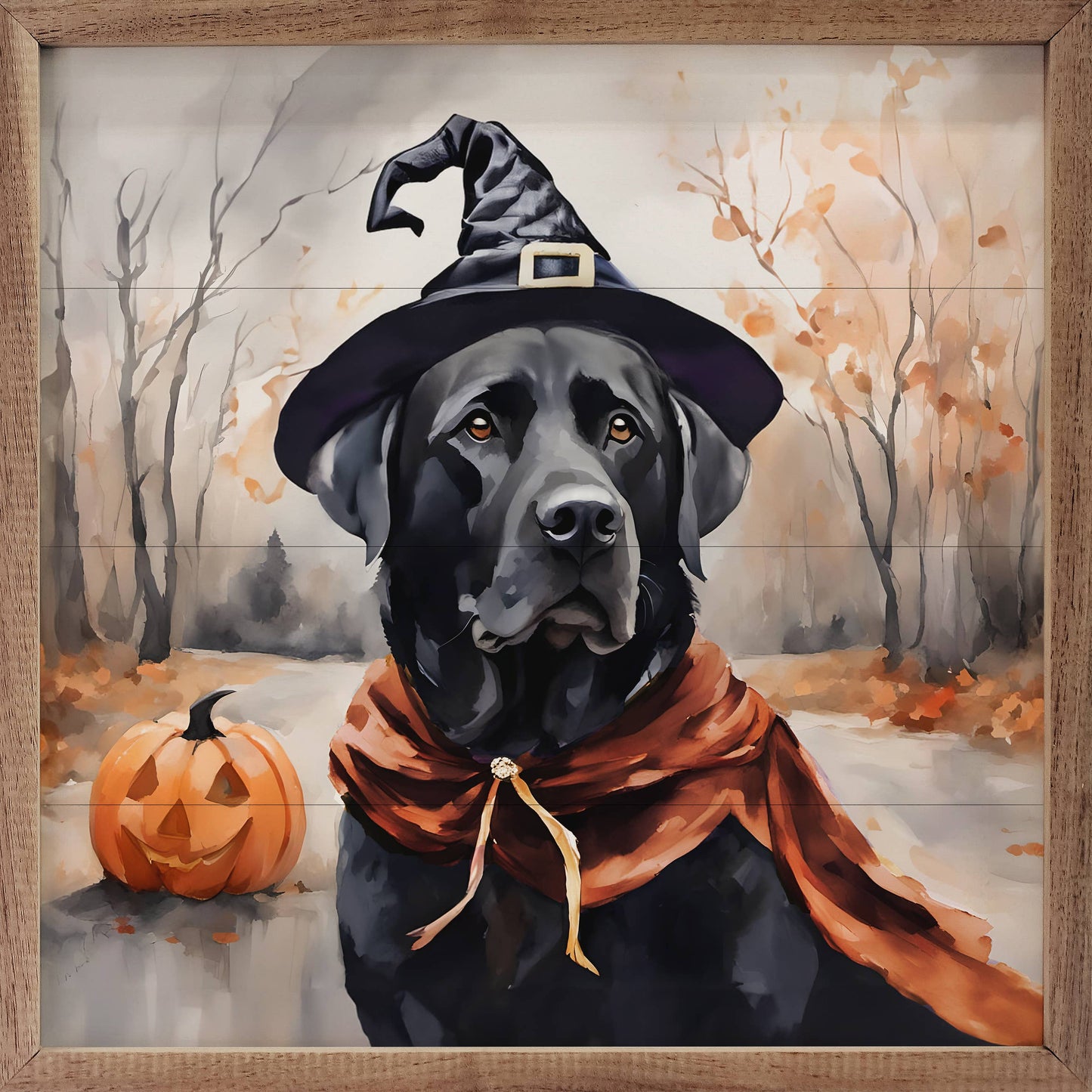 Black Lab in Costume - 8"x8"