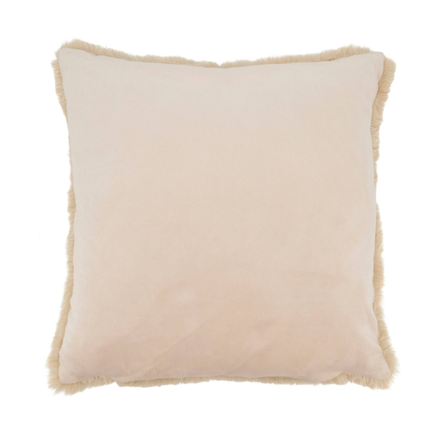 Faux Rabbit Fur Throw Pillow - 18"
