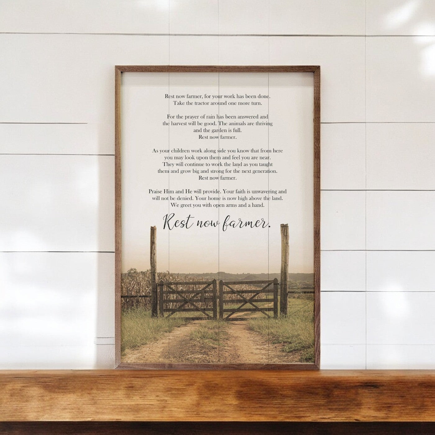 Rest Now Farmer - 5" x 8" x 1.5"