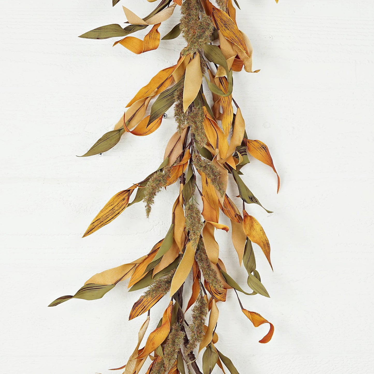 Fall Mix Herb Leaves and Heather Garland - 48"