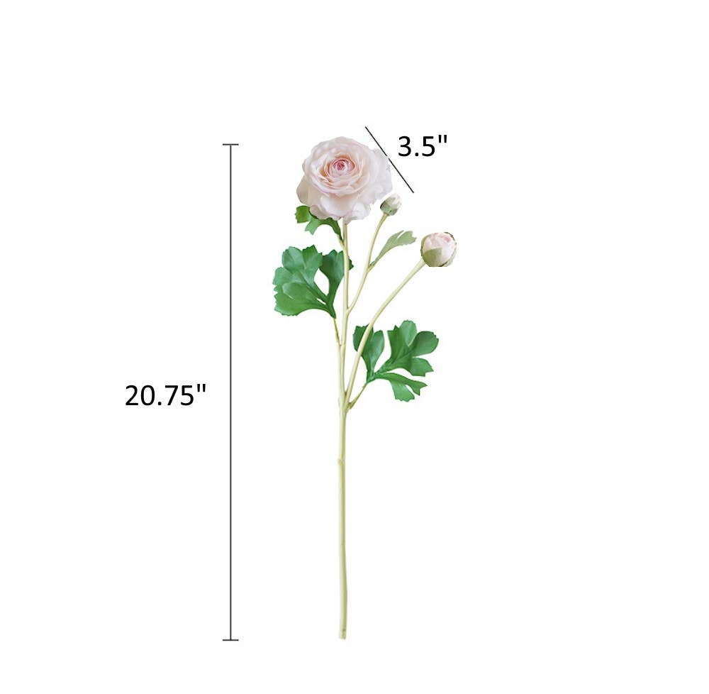 Real Touch Ranunculus with 2 buds - 18"
