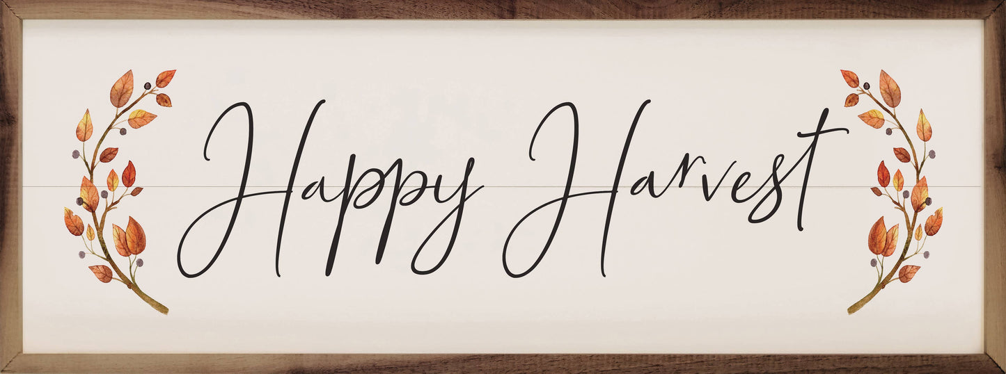 Happy Harvest Sign - 12"x4"