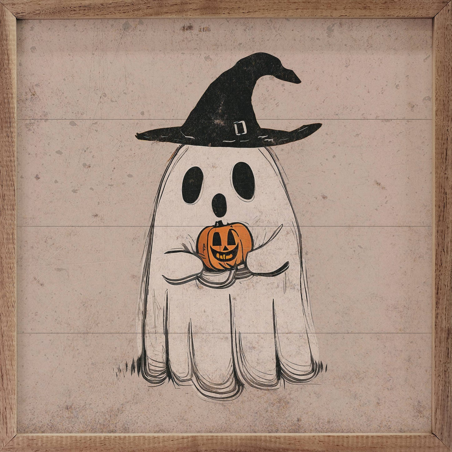 Ghost With Black Hat - 4"x4"
