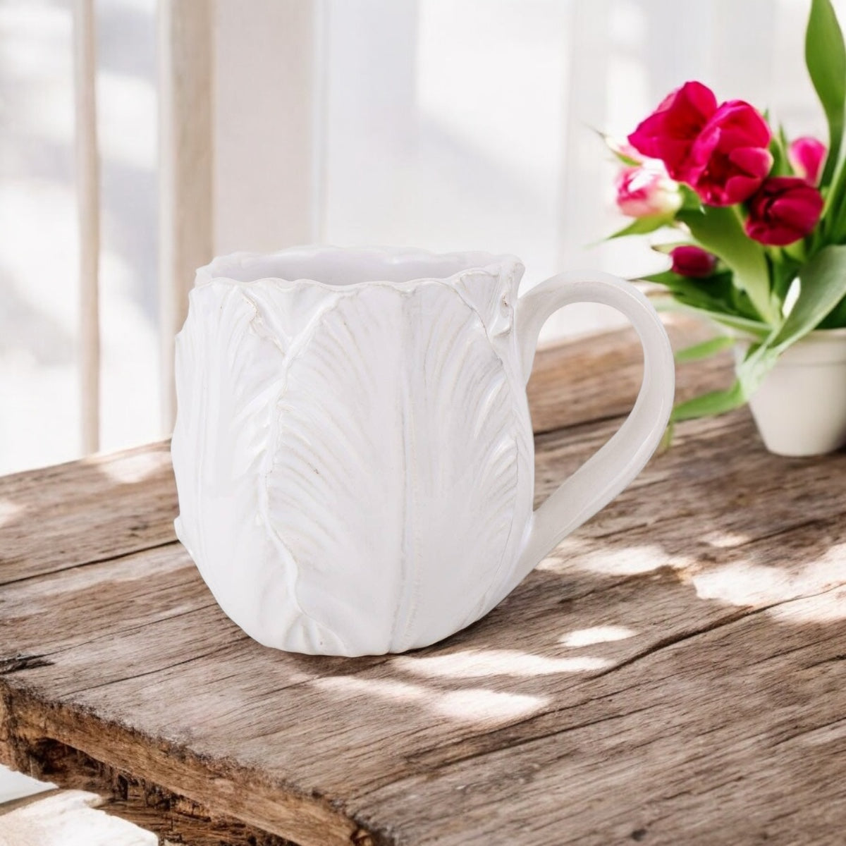 Embossed Tulip Coffee Mug - 18oz