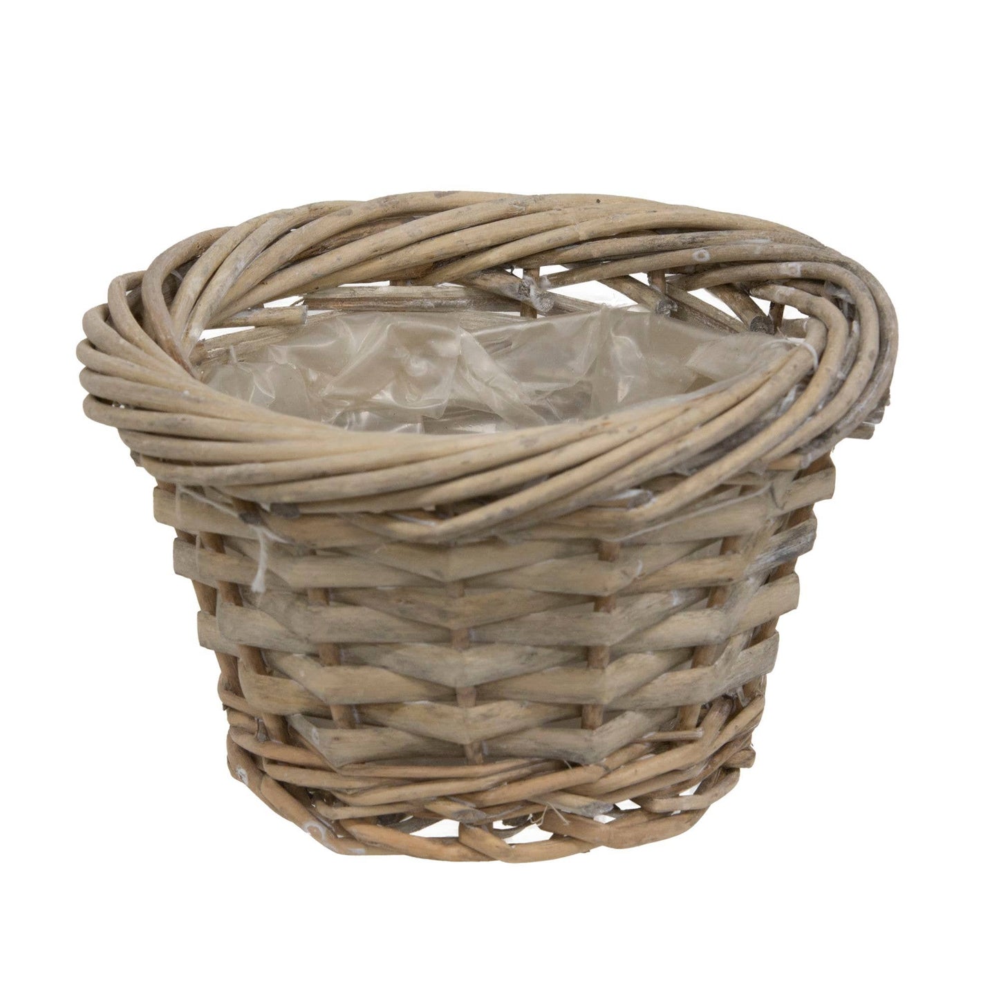 Split Willow Basket w/ Plastic Liner - 4"