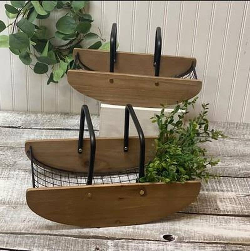 Wood/Wire Rocking Baskets