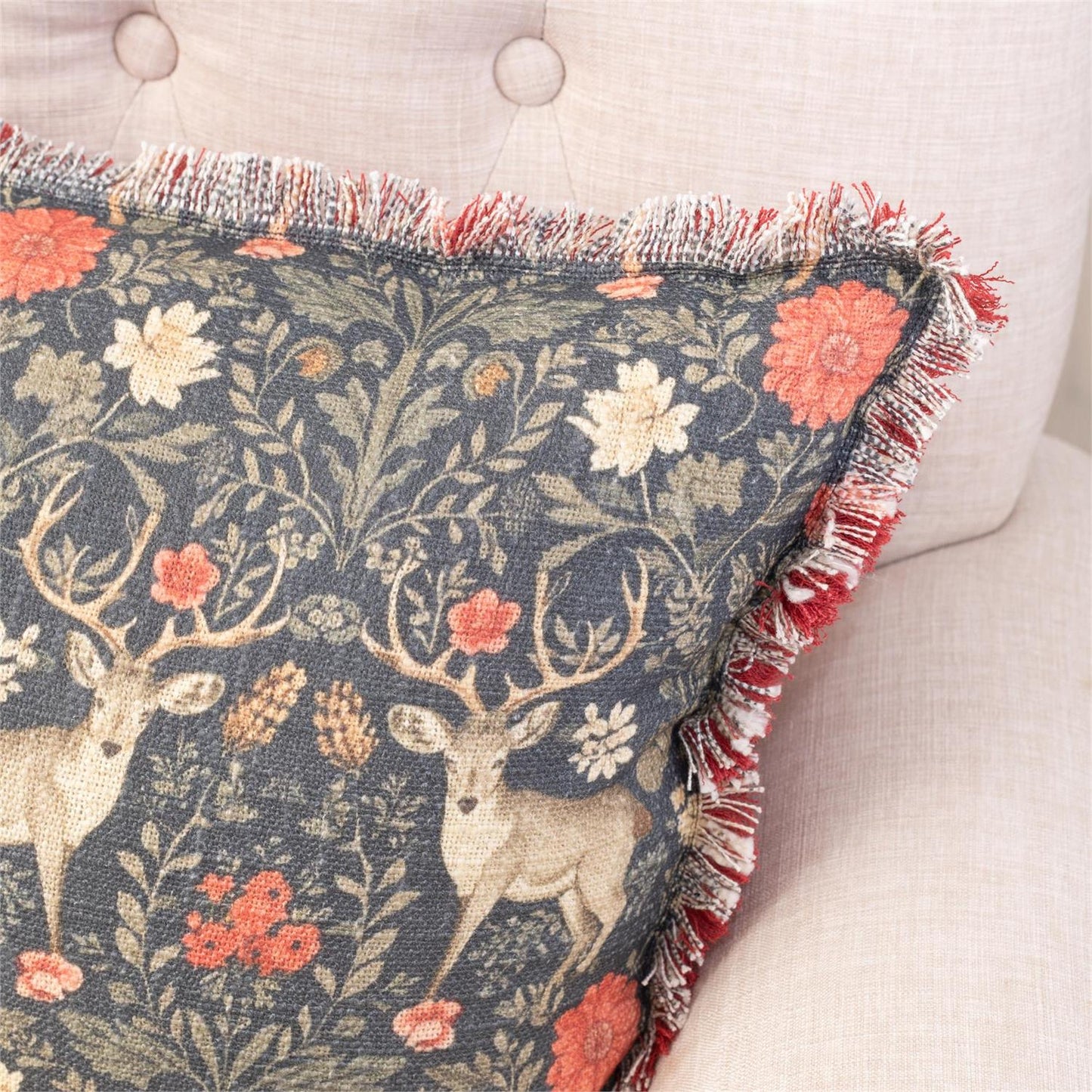 Balmoral Deer Print Lumbar Pillow