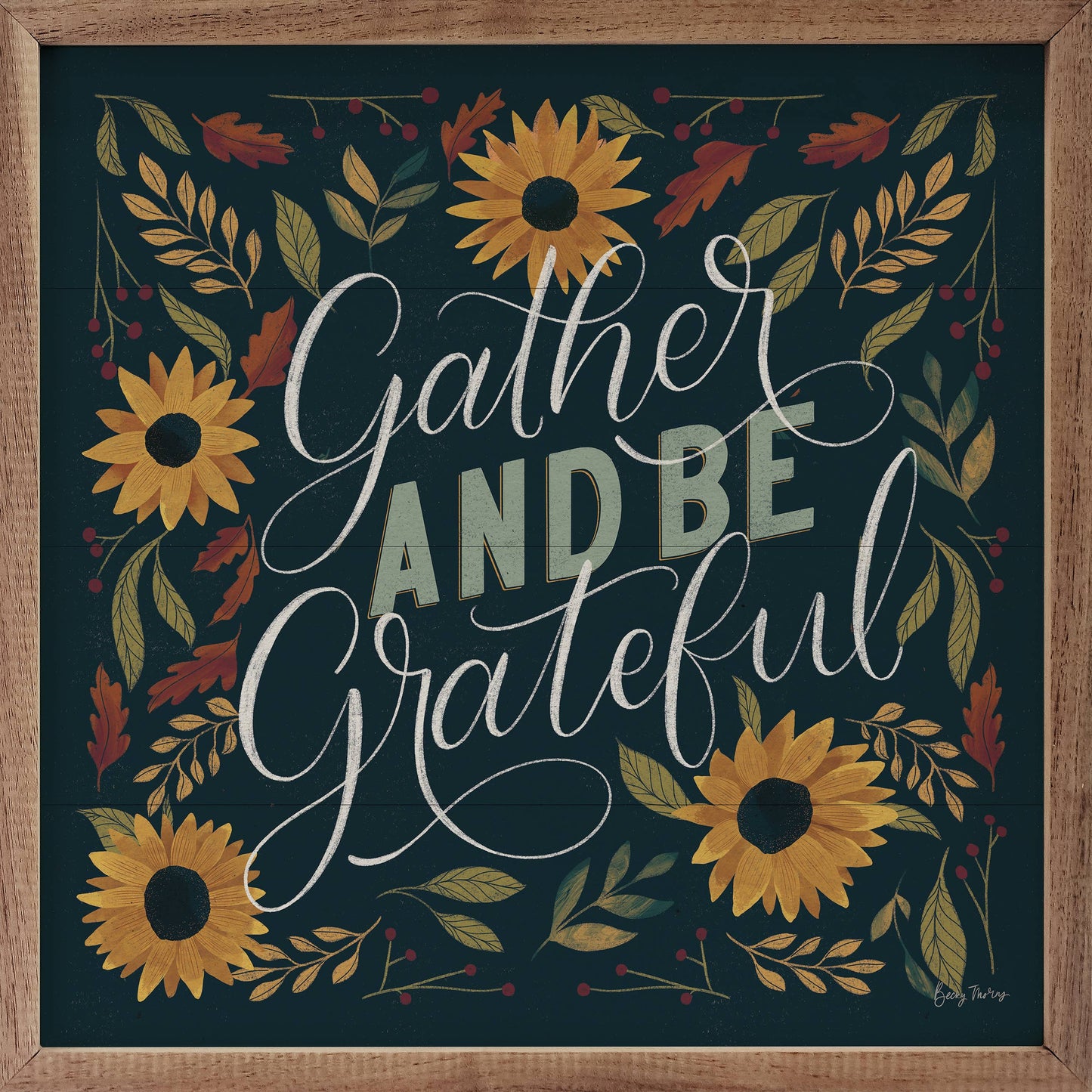 Gather and be Grateful Sign - 12"x12"