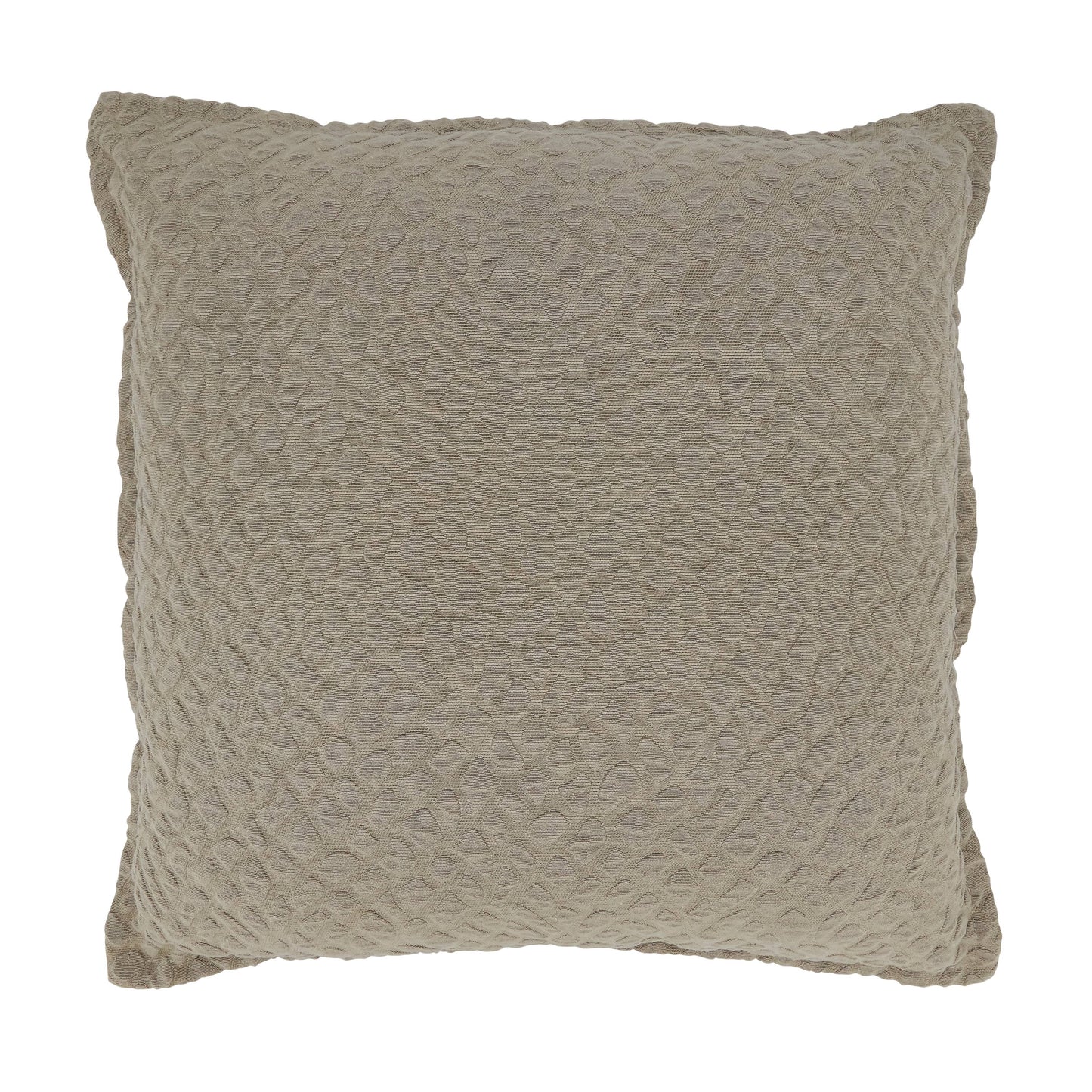 Taupe Textured Throw Pillow - 17"