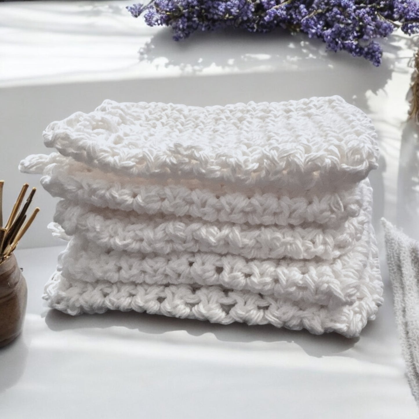 White Cotton Soap Pouch