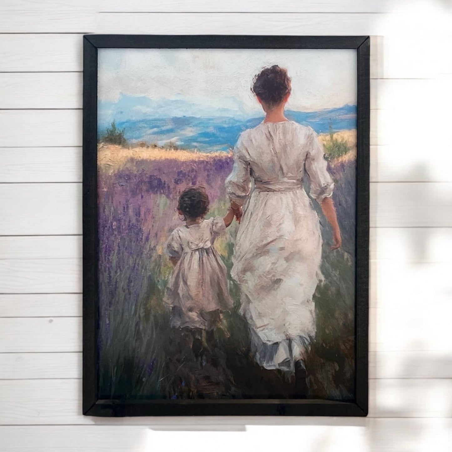 Lavendar Walk Box Frame Art - 18"x24"