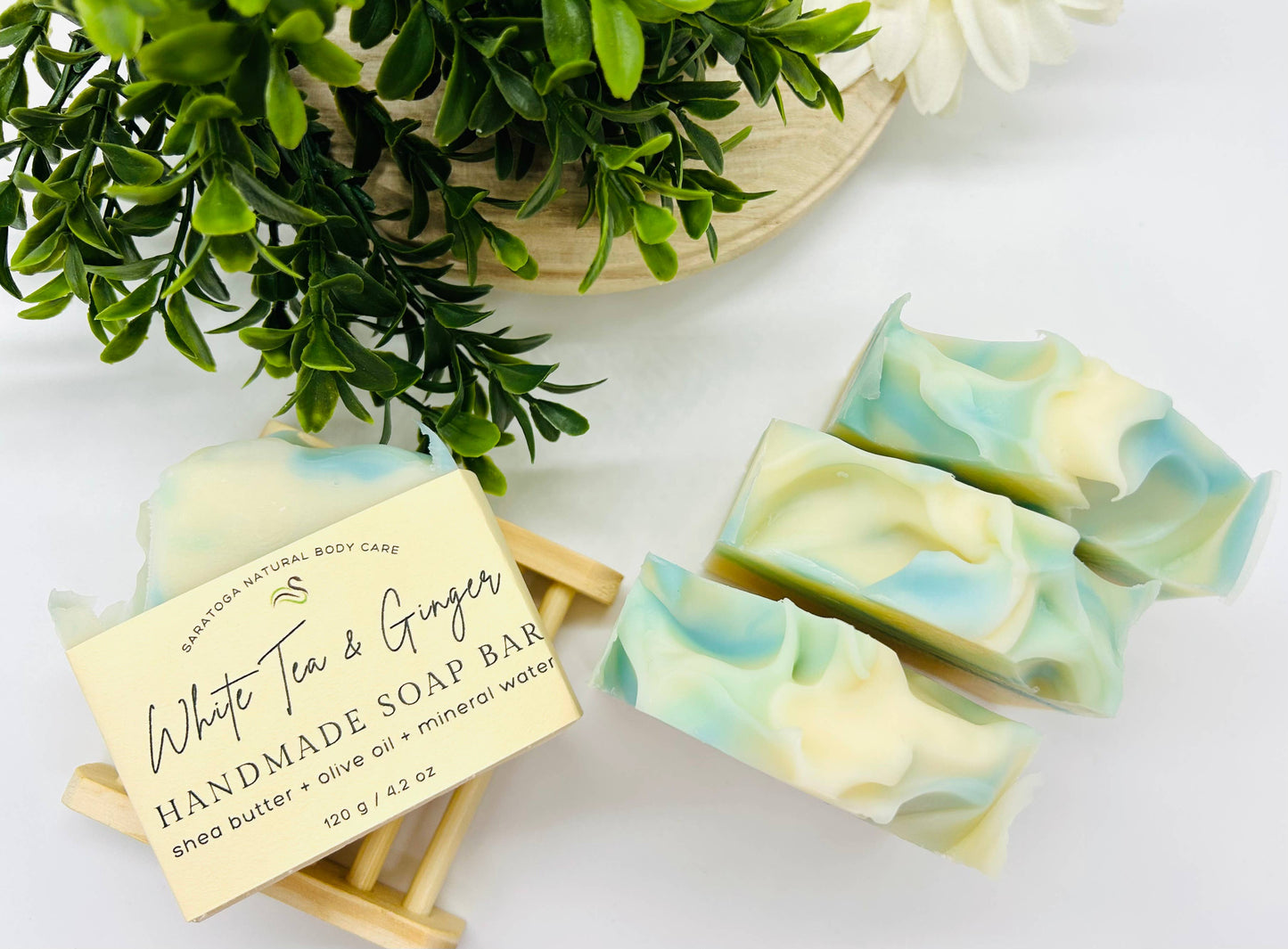 White Tea Ginger Handmade Soap Bar - 4.2oz