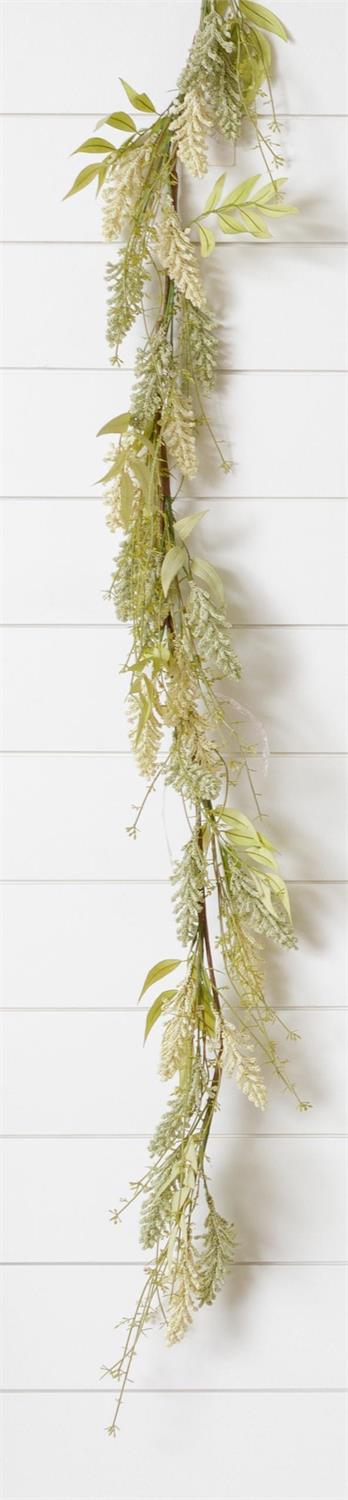 Sage and Cream Spikes Garland - 58"