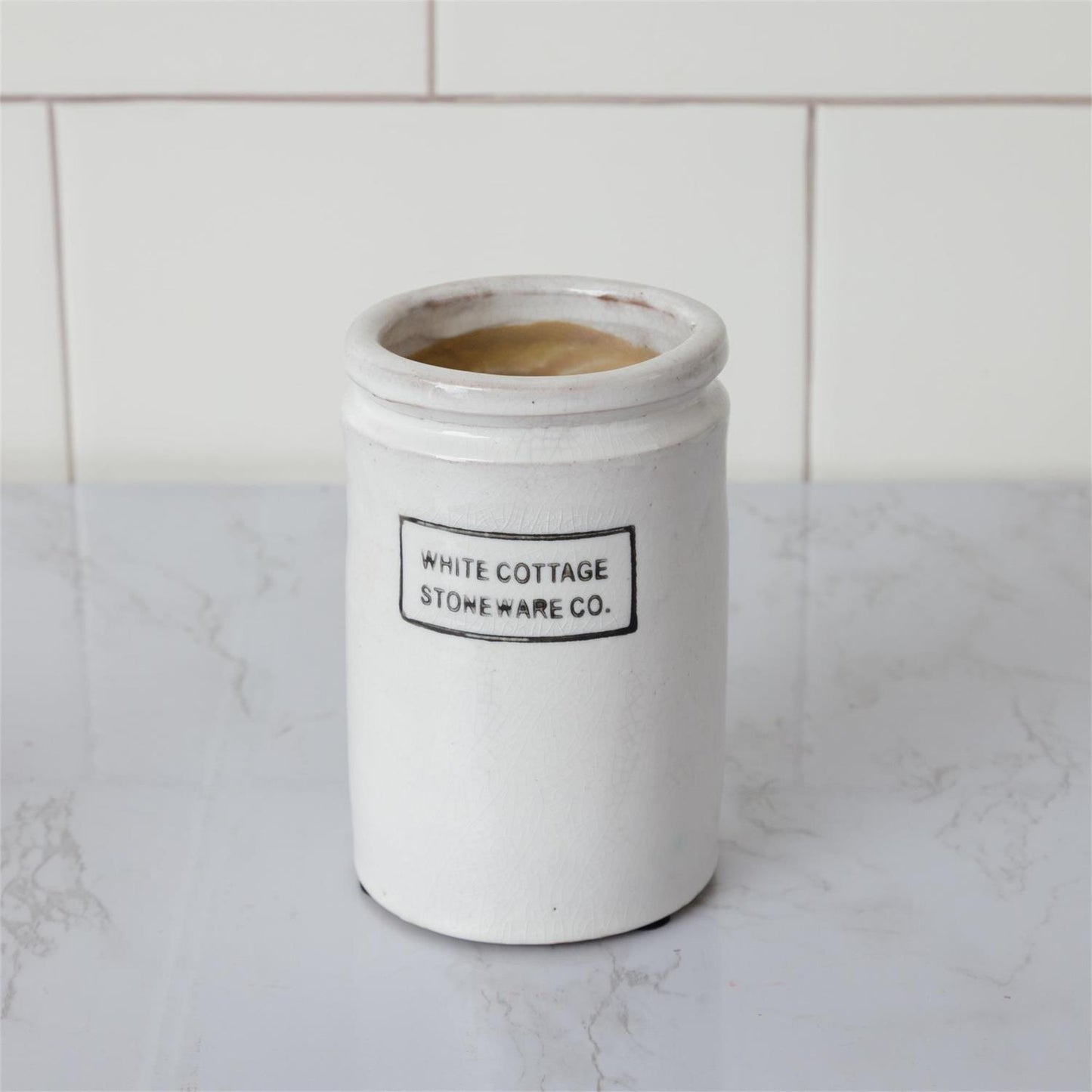 White Cottage Stoneware Half Pint - 4.5"