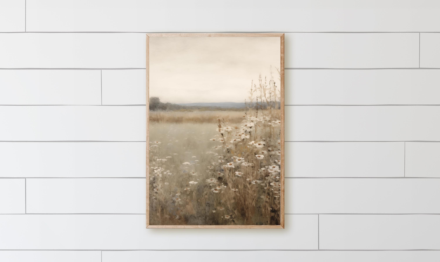 Delicate Nature Printed Oak Framed Artwork - 18"x24"
