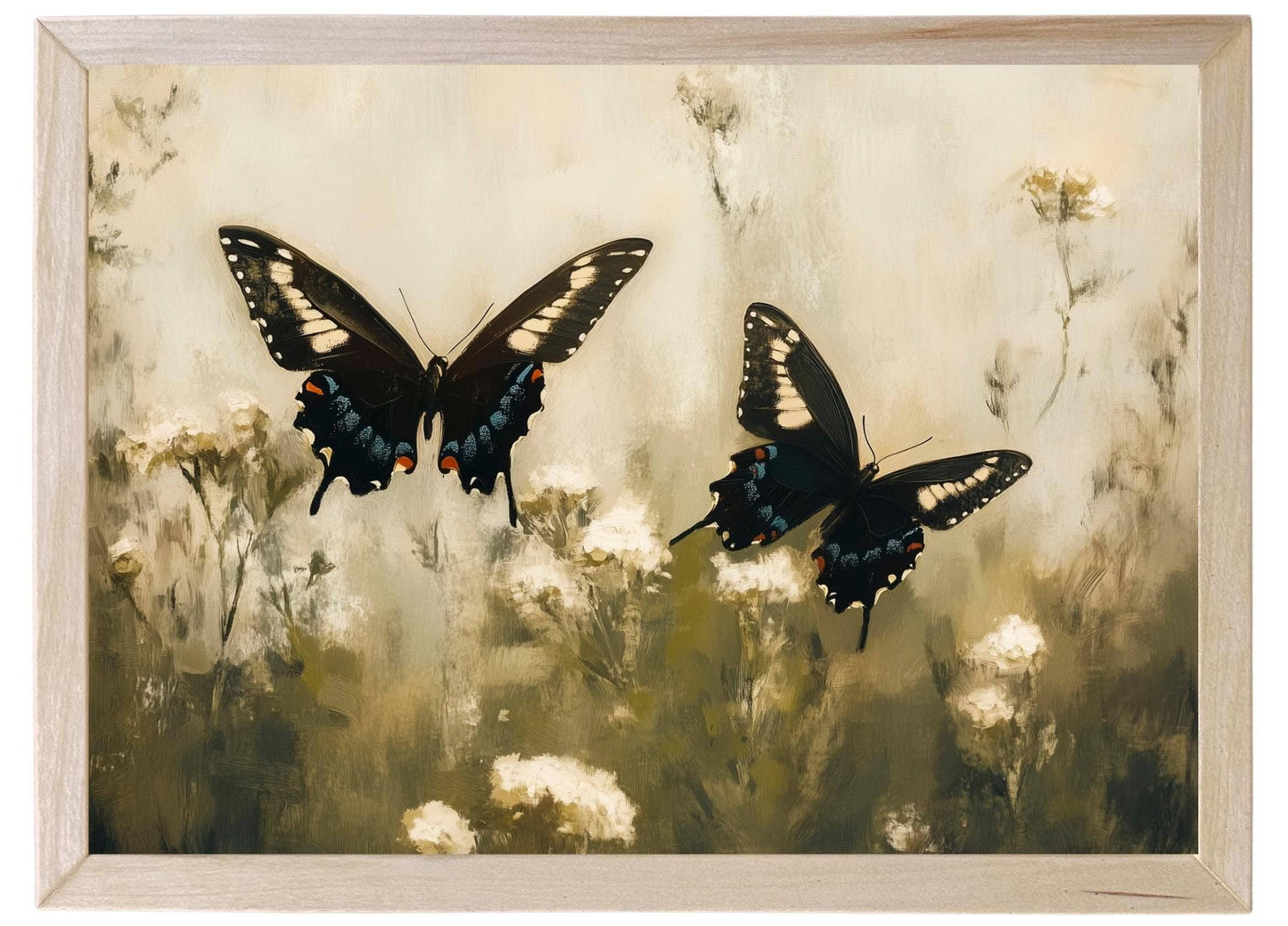 Butterfly Pair Framed Artwork - 18”x18”