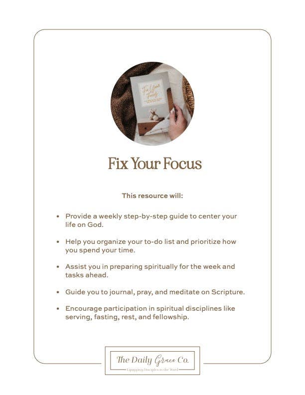 Fix Your Focus - A 52-Week Guide to Help You Put God First