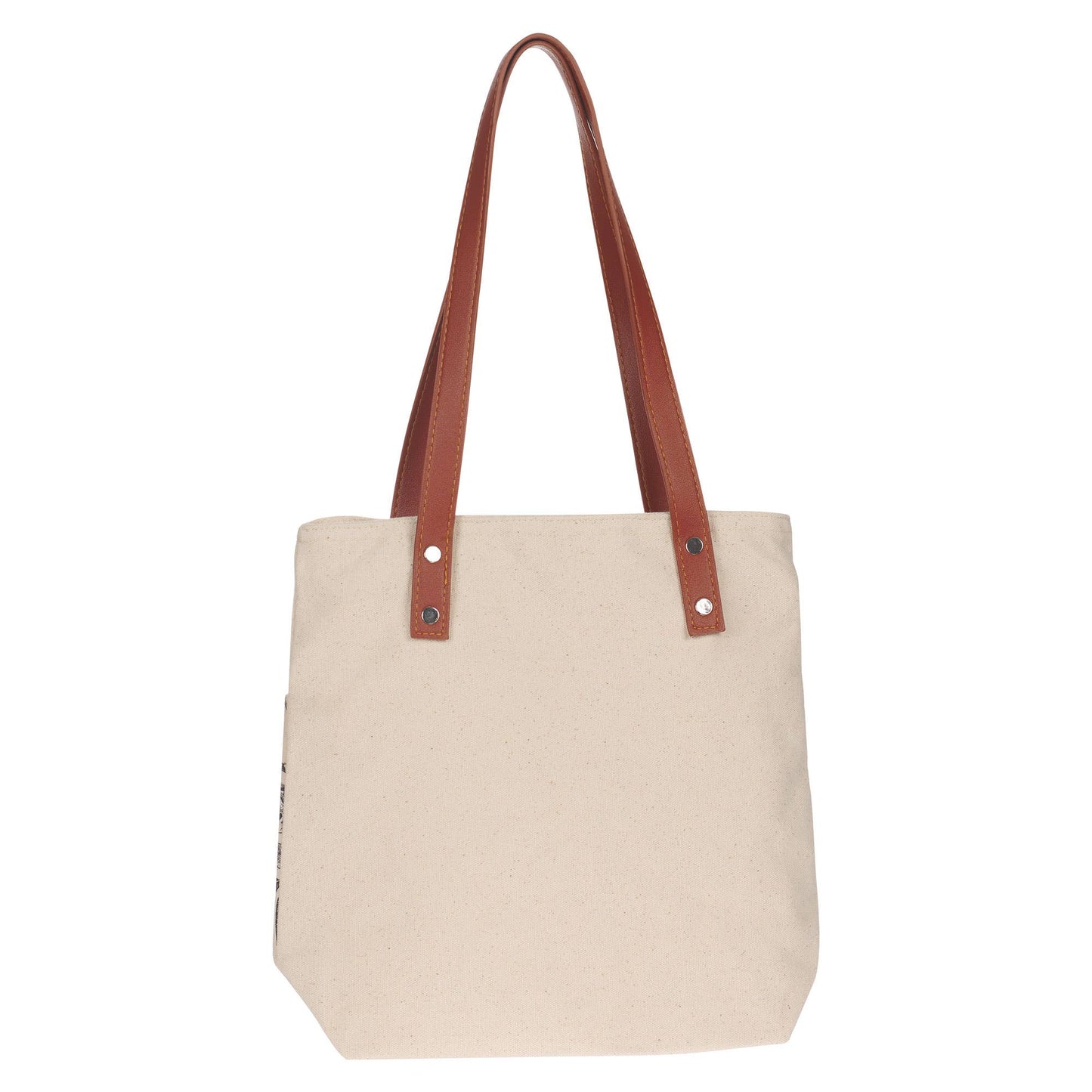 Tote Canvas Cream/Brown Amazing Grace - 11.5"