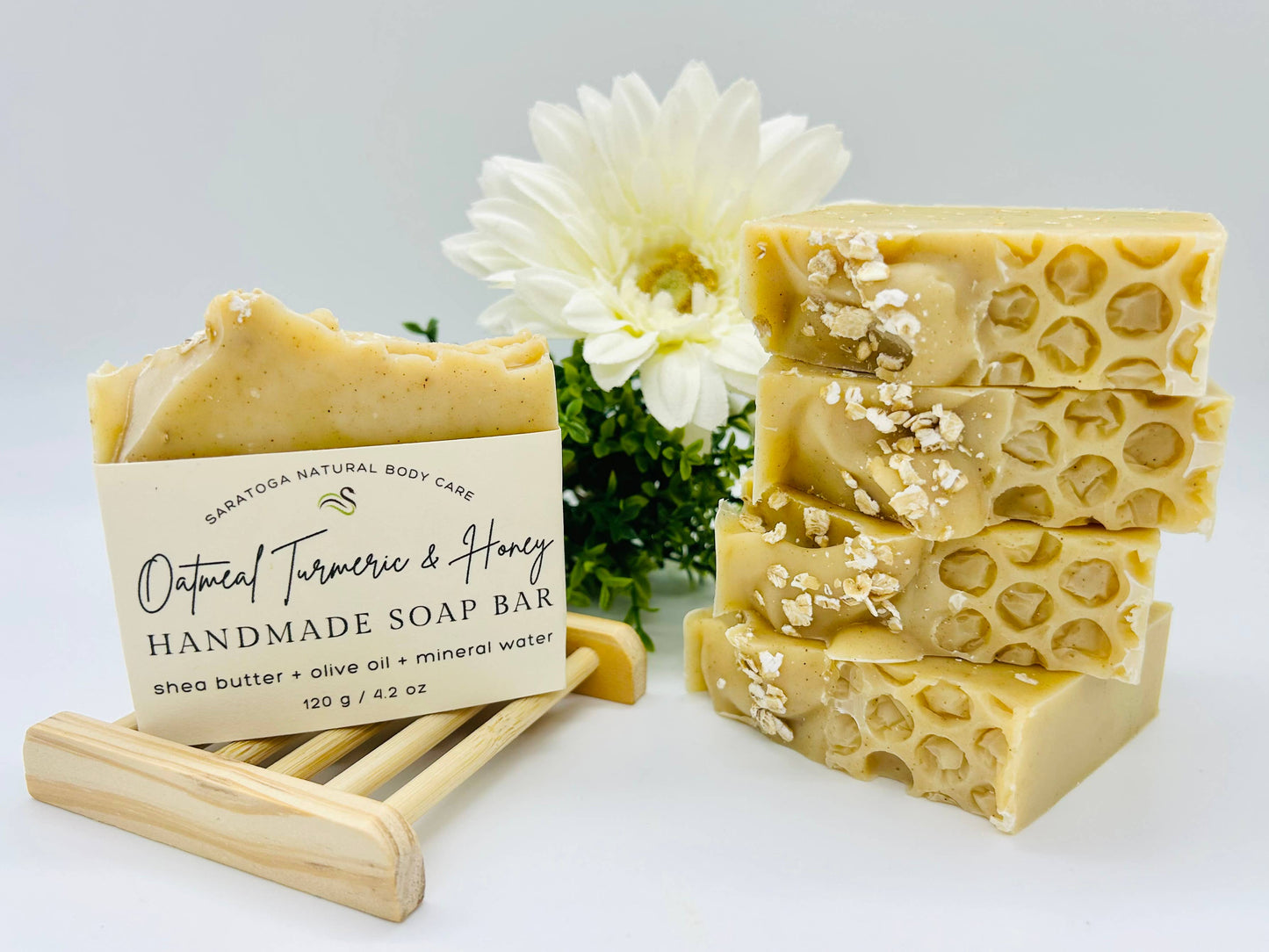 Oatmeal Turmeric & Honey Handmade Soap Bar - 4.2oz