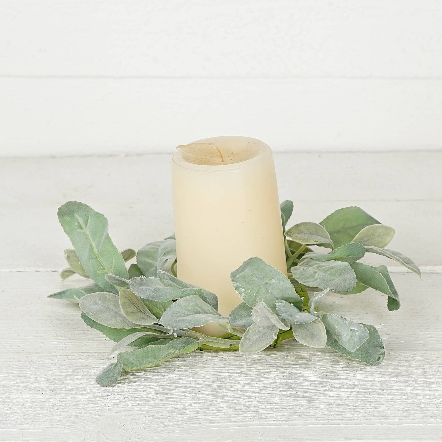 Lambs Ear Candle Ring - 3.5"