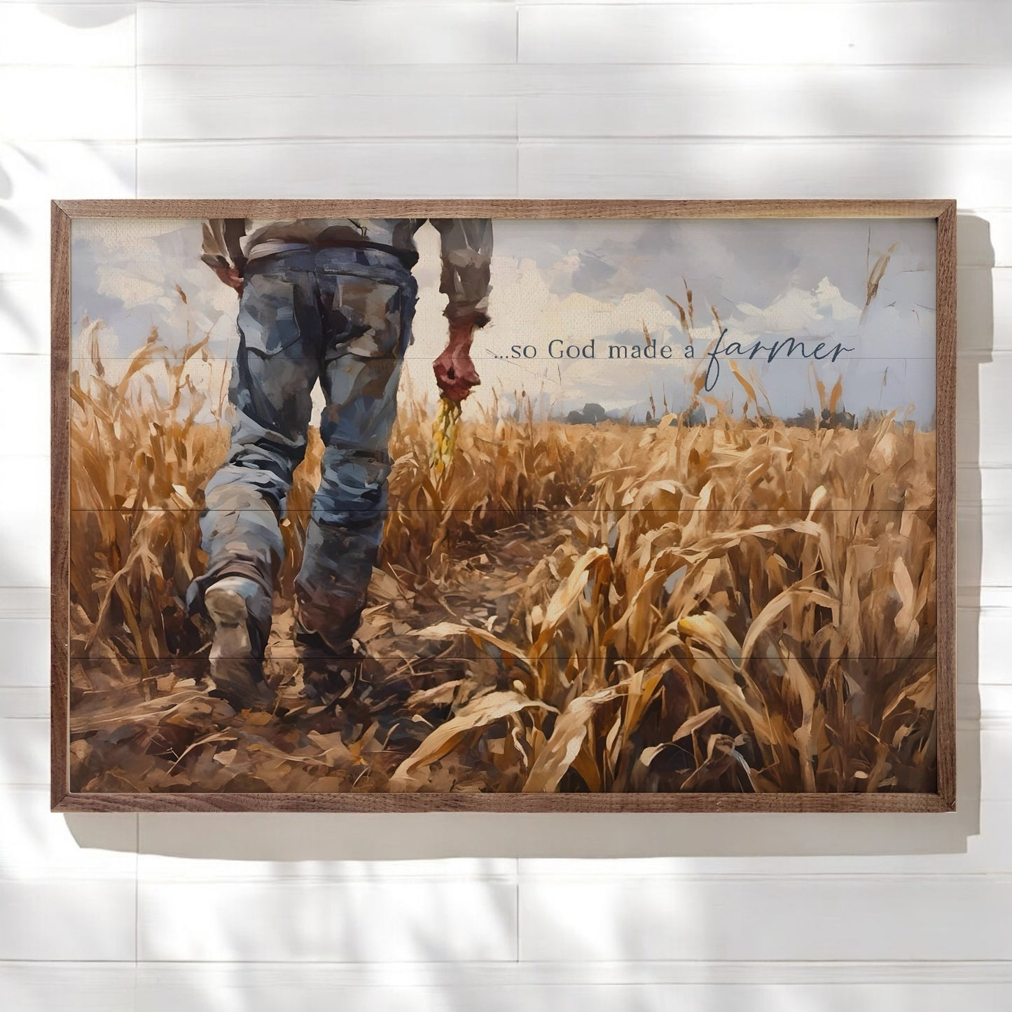 So God Made A Farmer Sign - 16"x10"