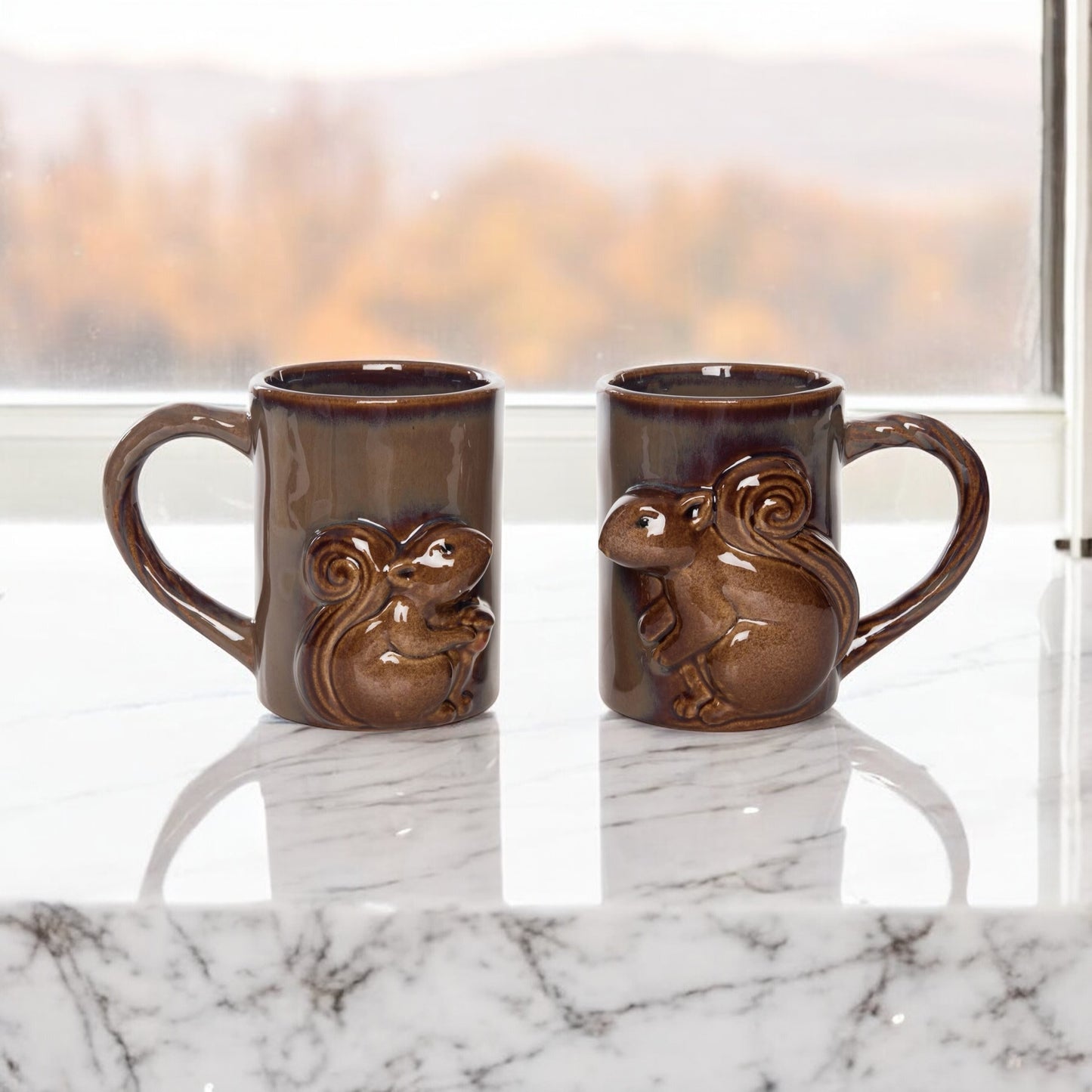 Stoneware Squirrel Mug