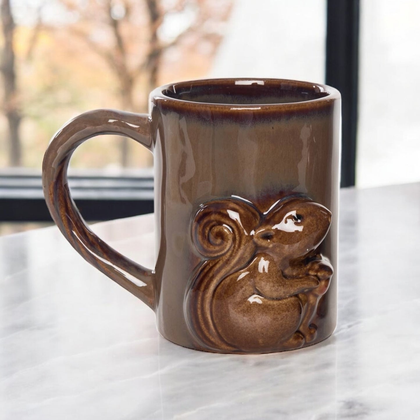 Stoneware Squirrel Mug