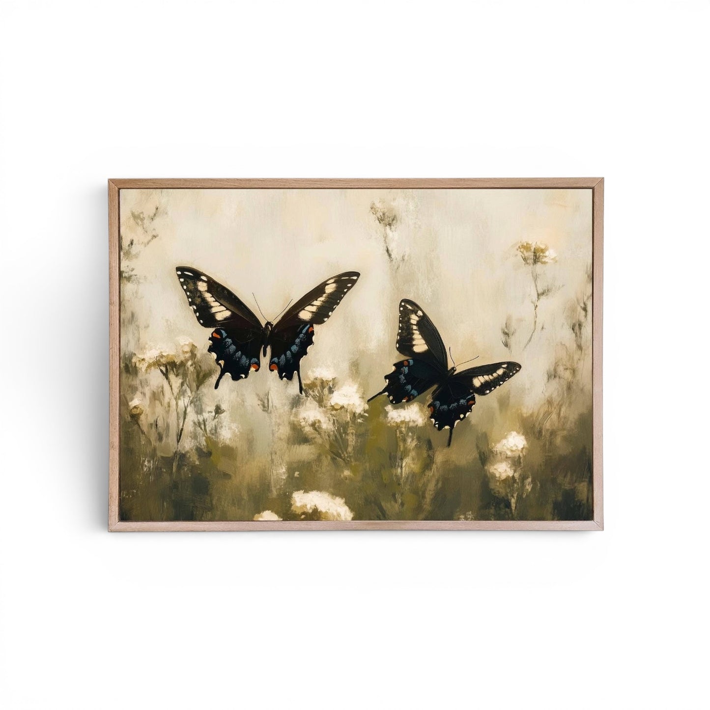 Butterfly Pair Framed Artwork - 18”x18”
