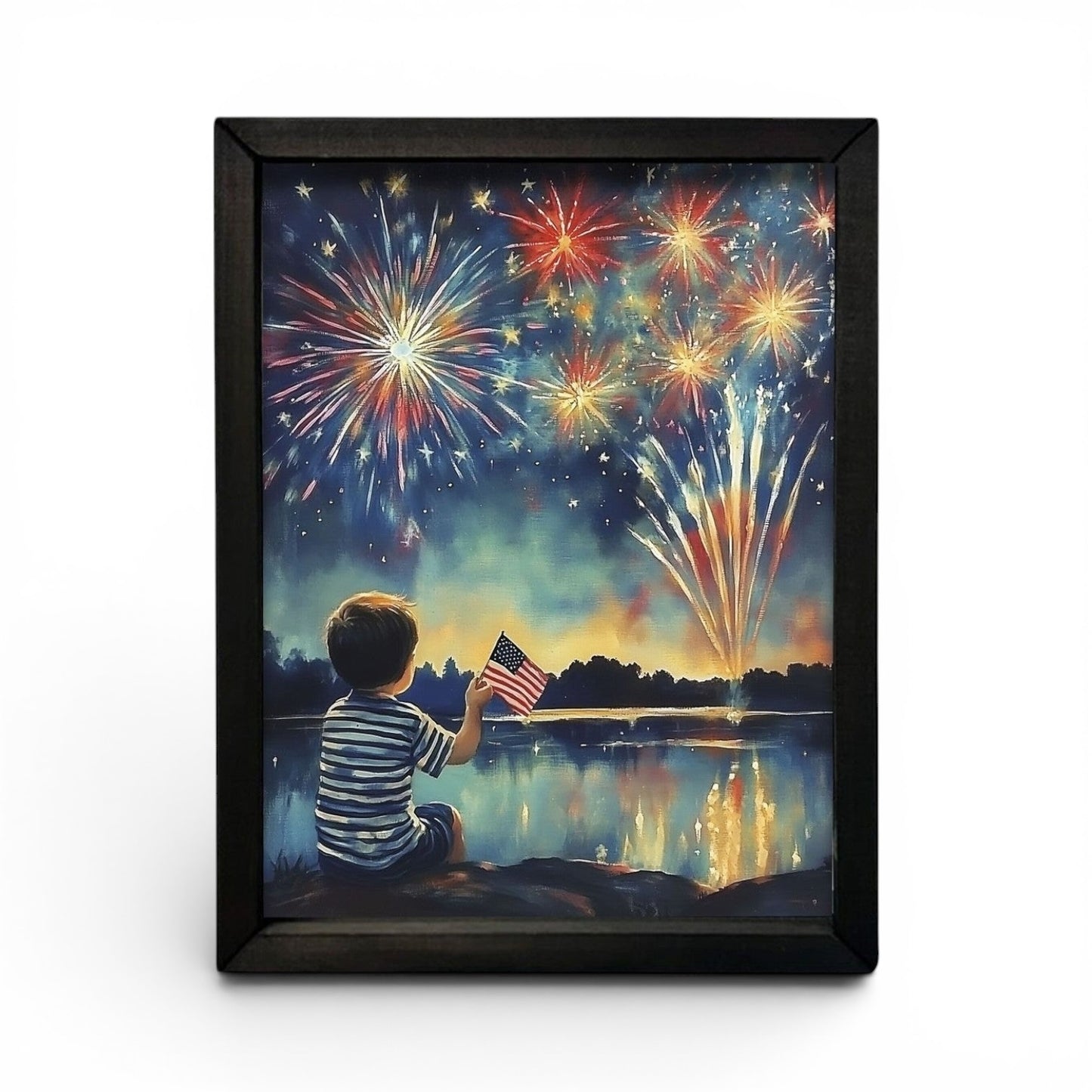 Fireworks Boy Box Frame - 18"x24"