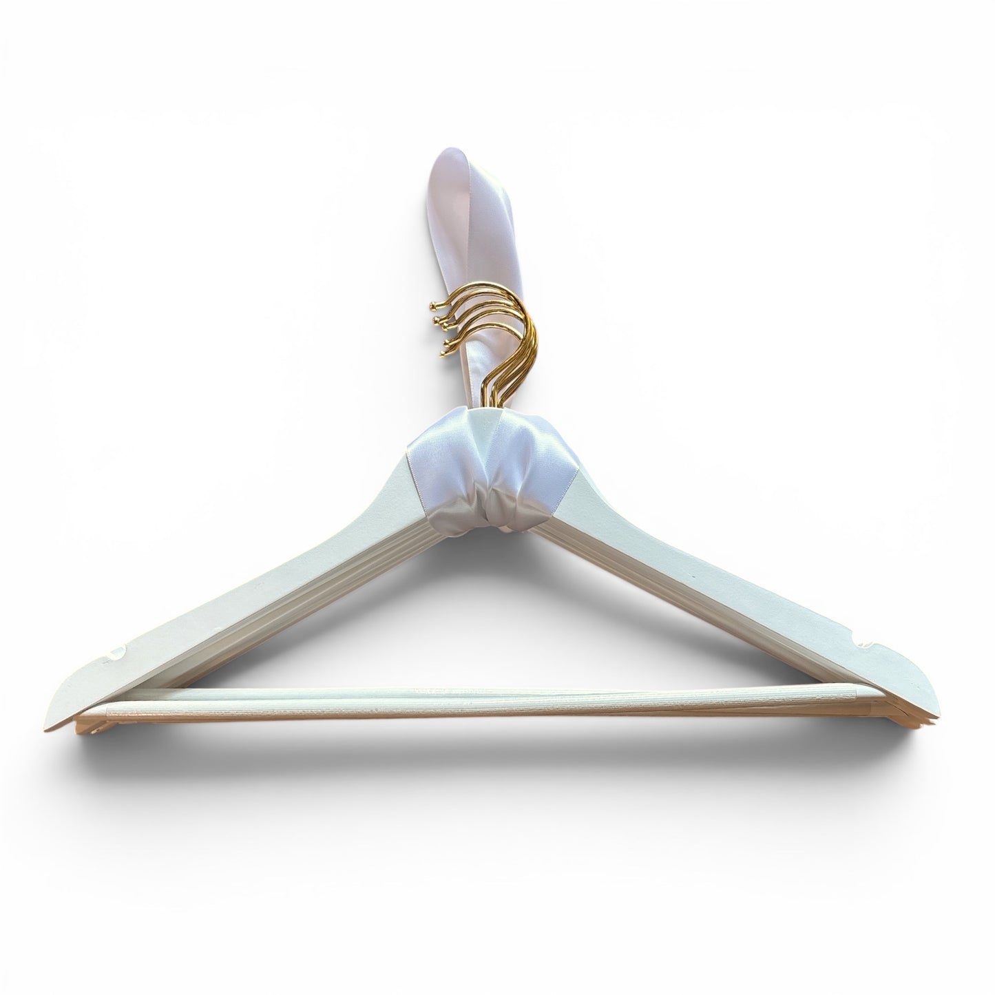 White Wooden Coat Hangers - Pack of 5