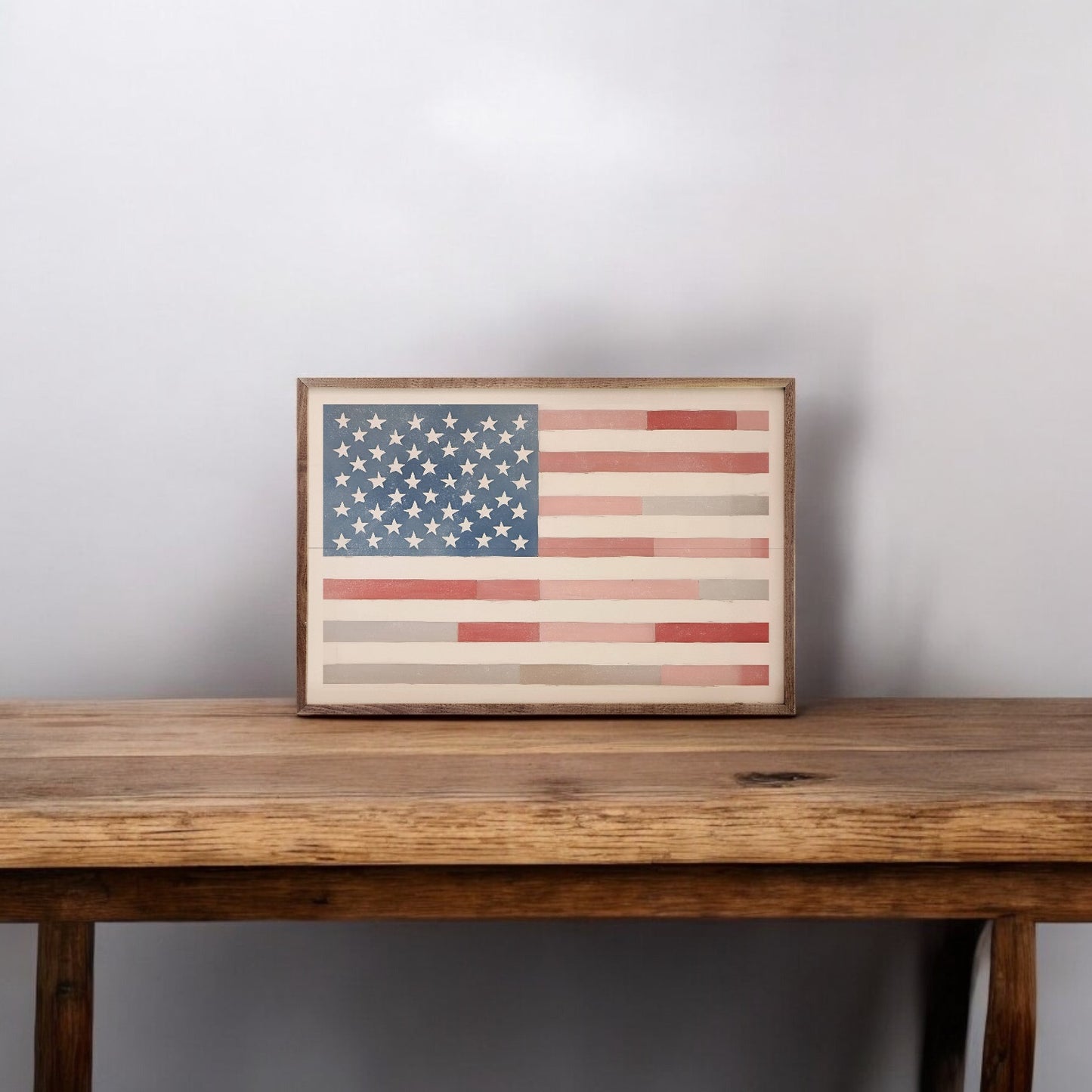 Flag With Colored Stripes Sign - 5”x8”