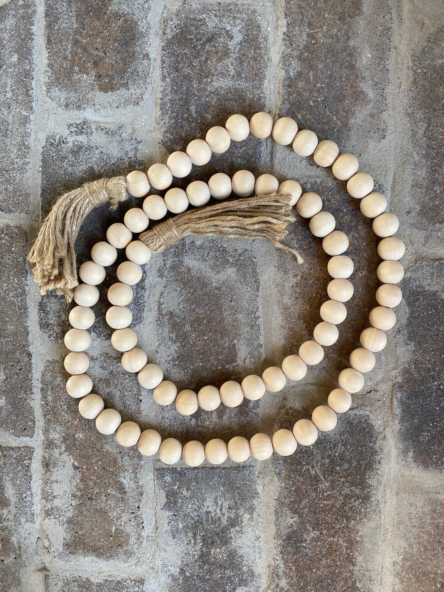 Natural Beaded Garland 60in