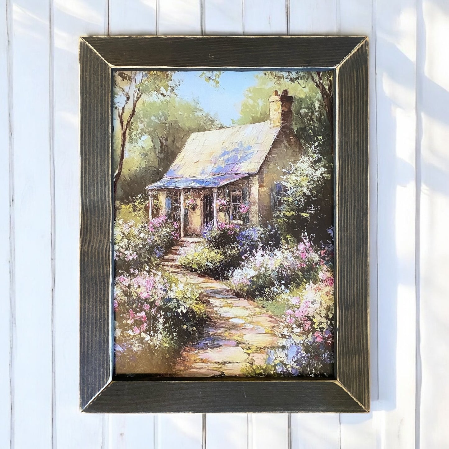 Blooming Cottage Artwork - 12”x16”