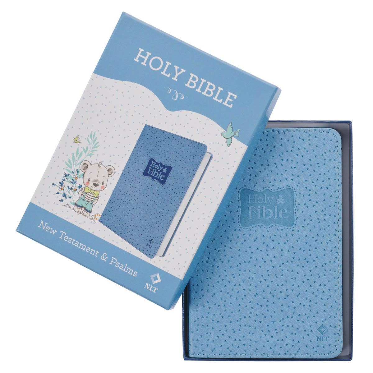 Baby Boy New Testament Bible in Faux Leather