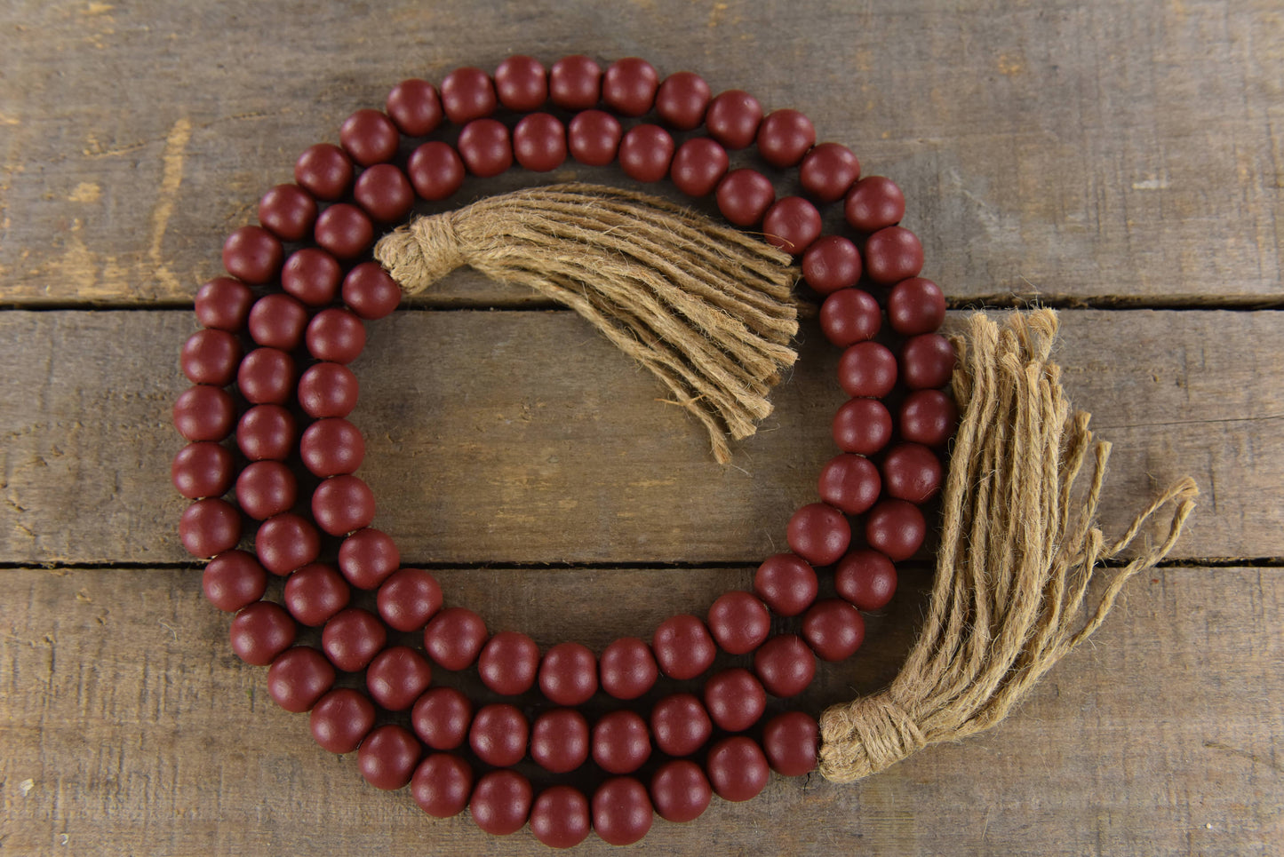 Cranberry Beaded Garland - 59"