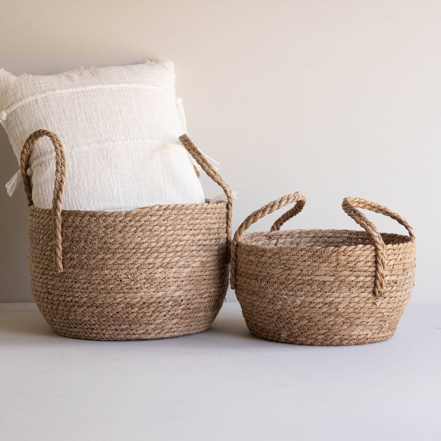 Lina Natural Woven Basket (Small)
