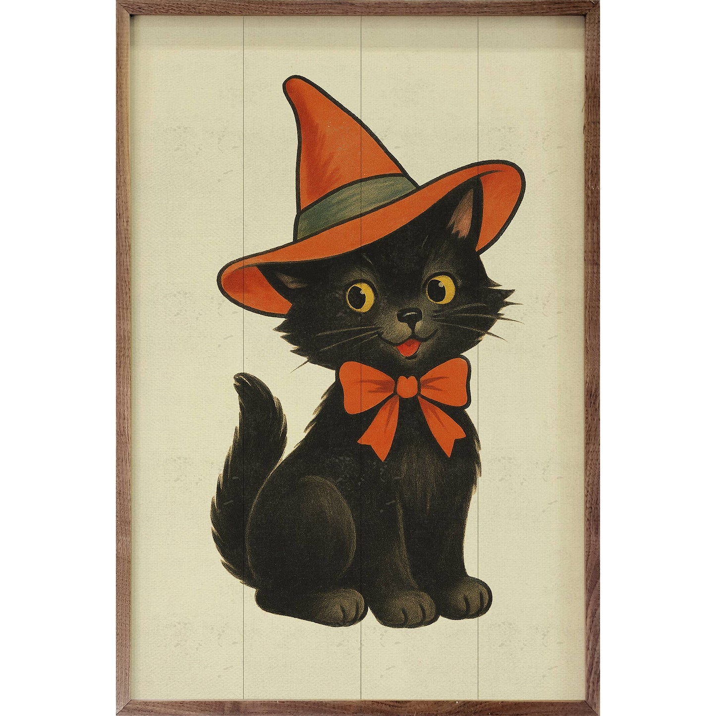 Vintage Halloween Cat - 8"x5"