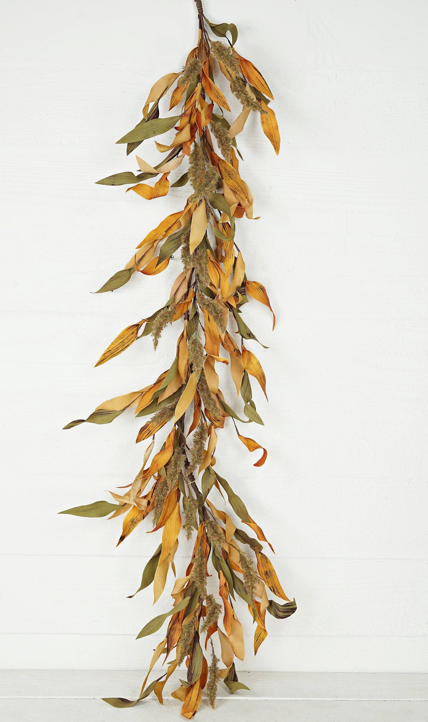Fall Mix Herb Leaves and Heather Garland - 48"