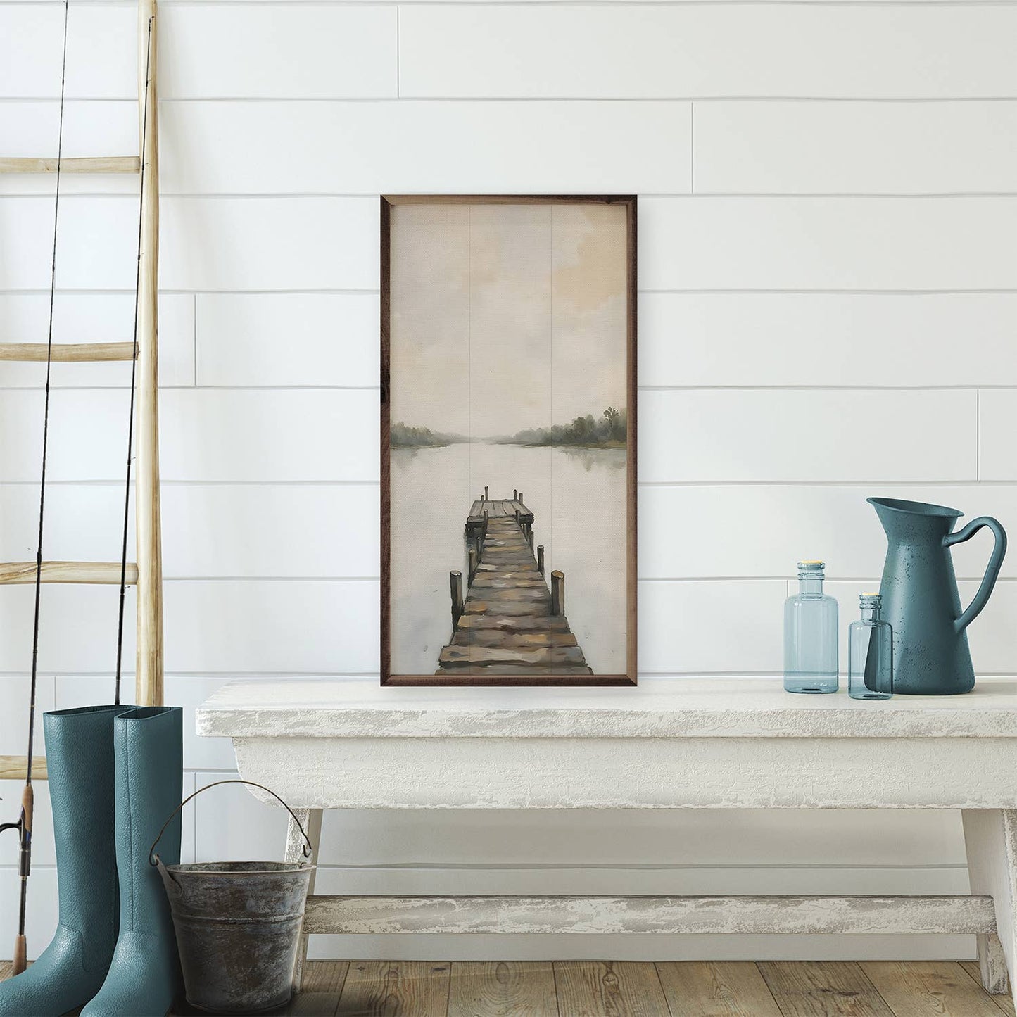 Dock On The Lake Artwork - 18"x36"