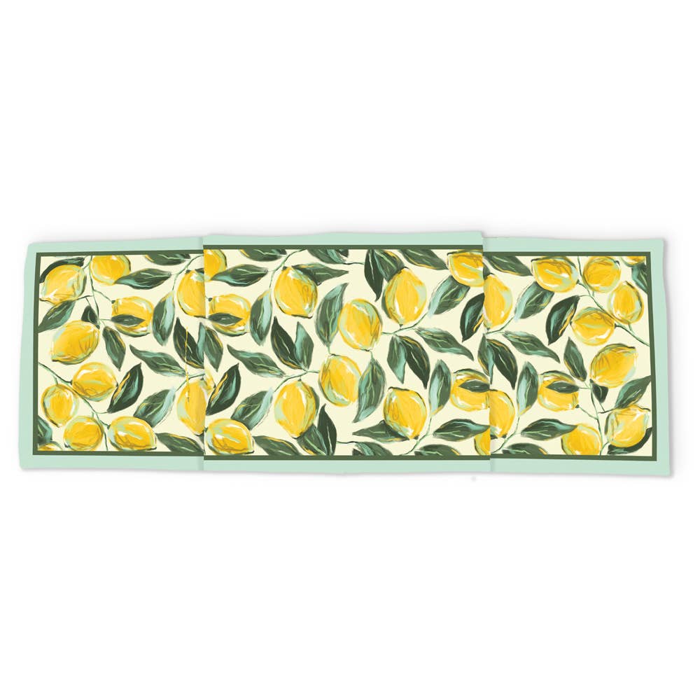 Painterly Lemons Table Runner - 72"