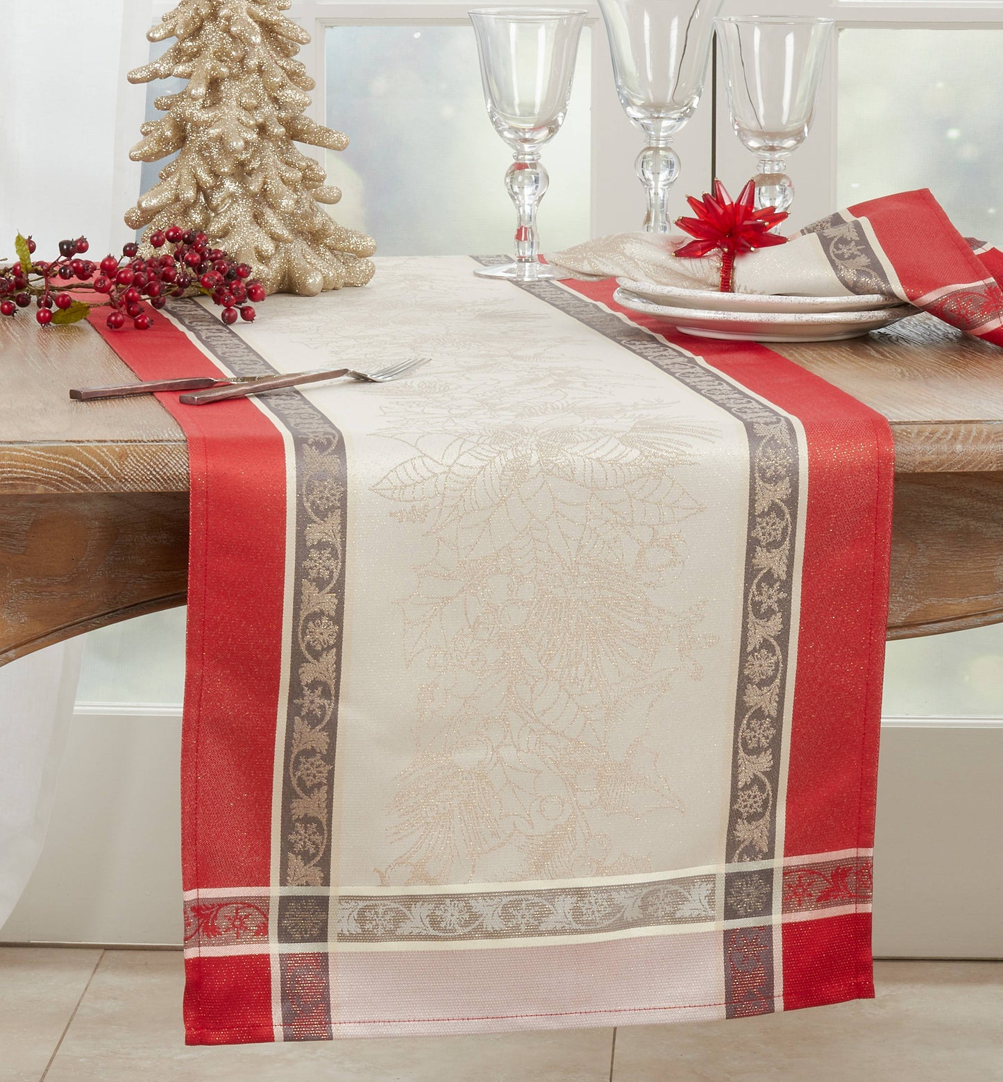 Jacquard Christmas Runner - 16"x90"