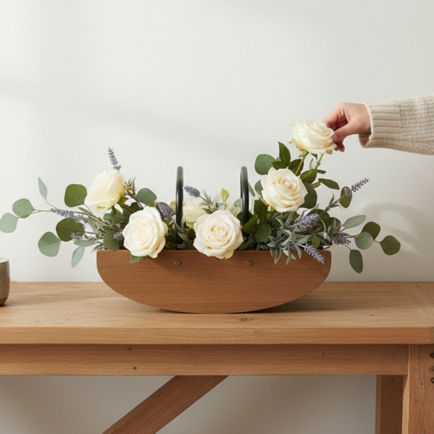 Wood & Wire Rocking Basket