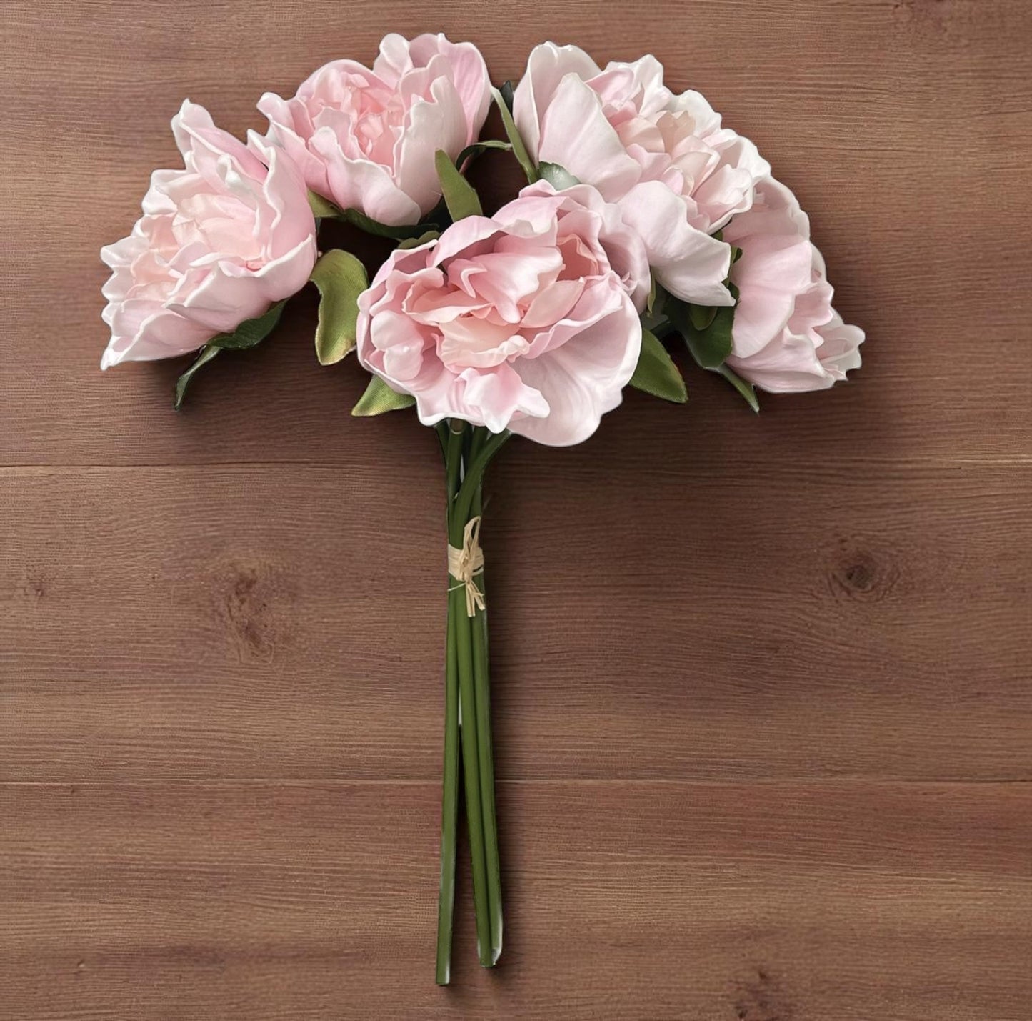 Real Touch 5-Stem Bundled Peony Blossom - 16"