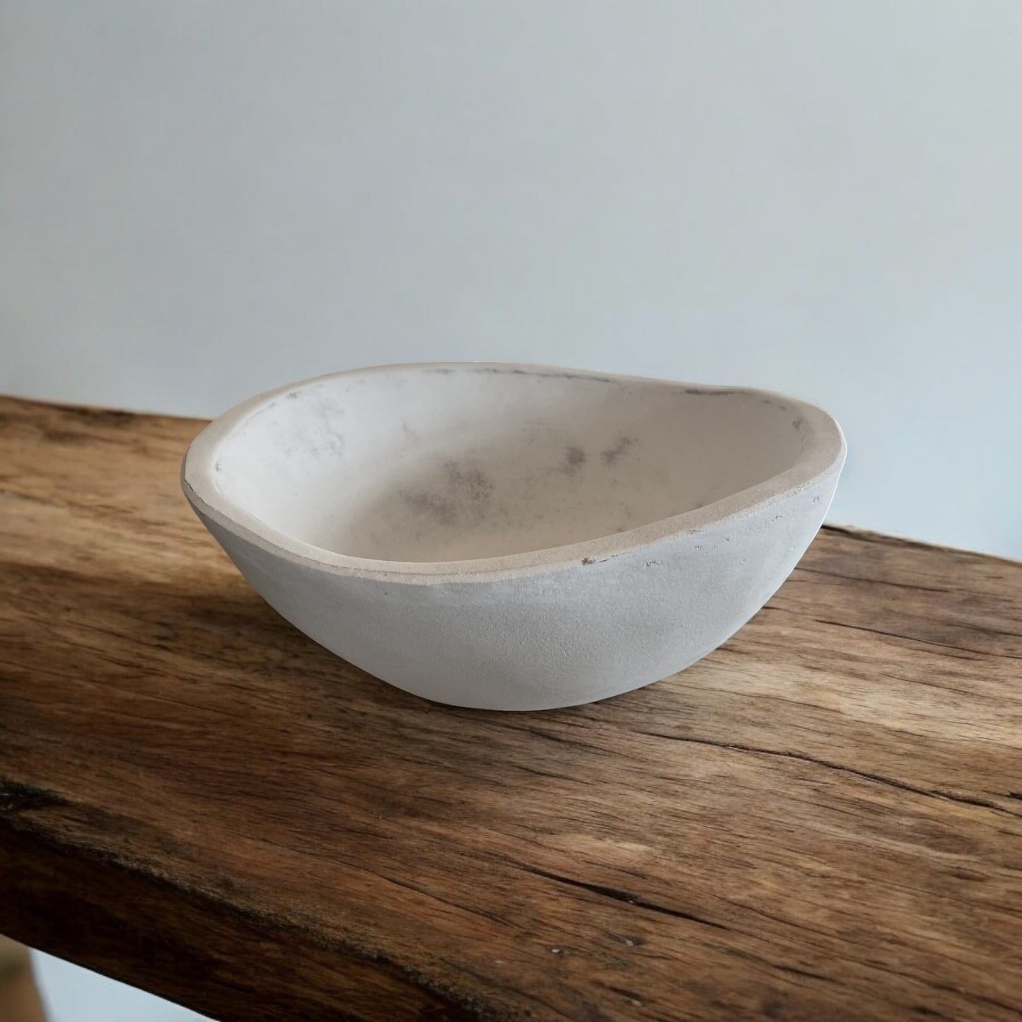 White Treenware Bowl - 8.5"