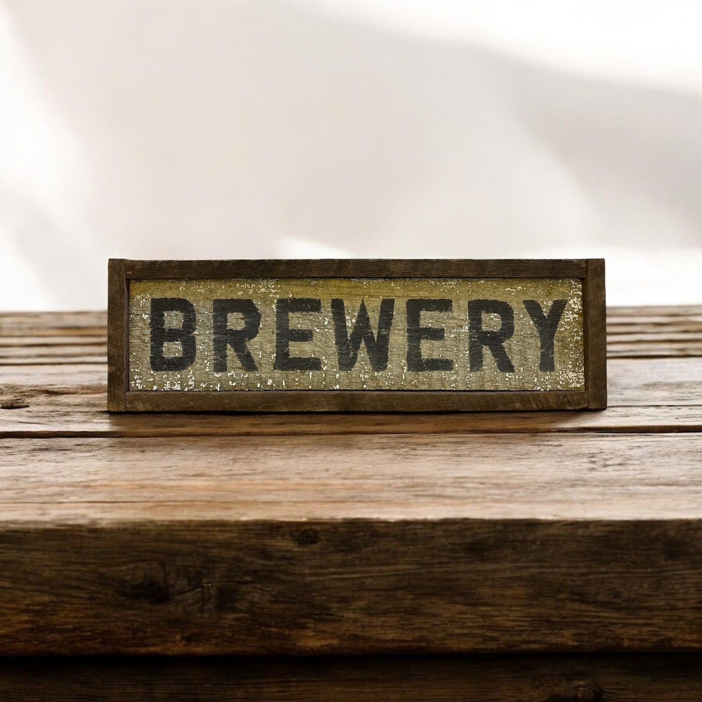 Barnwood Rustic Brewery Sign - 26.5"x8"