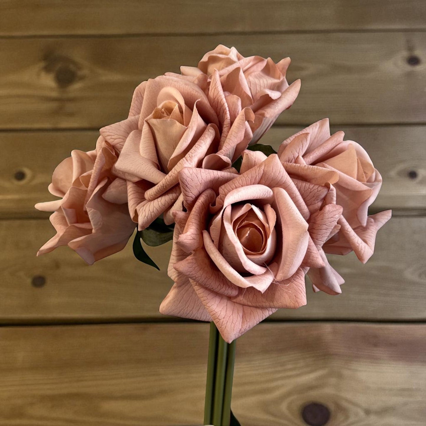 Real Touch Fall Mauve Roses - 10"